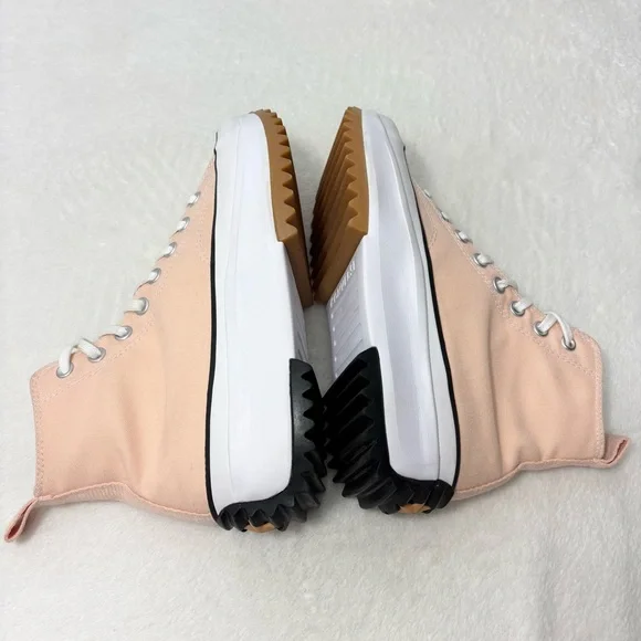 Converse Run Star Hike Hi Platform High Top Women's Size 9 Canvas Sneaker Coral‎ - Picture 6 of 11